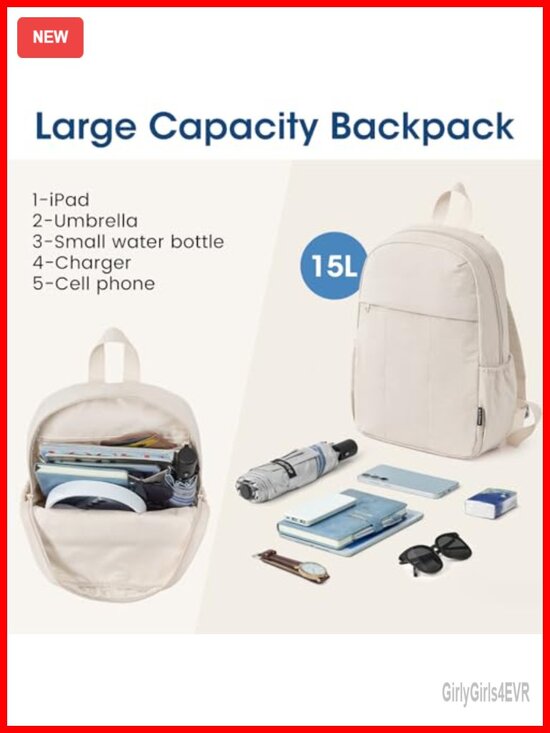 Water-resistant Mini Backpack with Adjustable Straps 15L Capacity